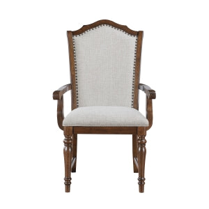 Rexford Cherry/Gray Arm Chair (Set of 2) - Ornate Home