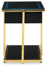 Rexwell Black/Gold Finish Accent Table with Speaker - Ornate Home