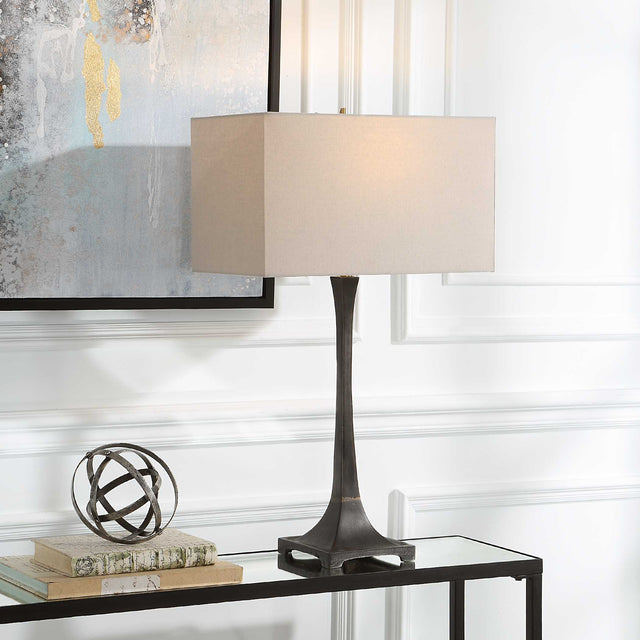 Reydan Black Tapered Iron Table Lamp - Ornate Home