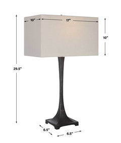 Reydan Black Tapered Iron Table Lamp - Ornate Home