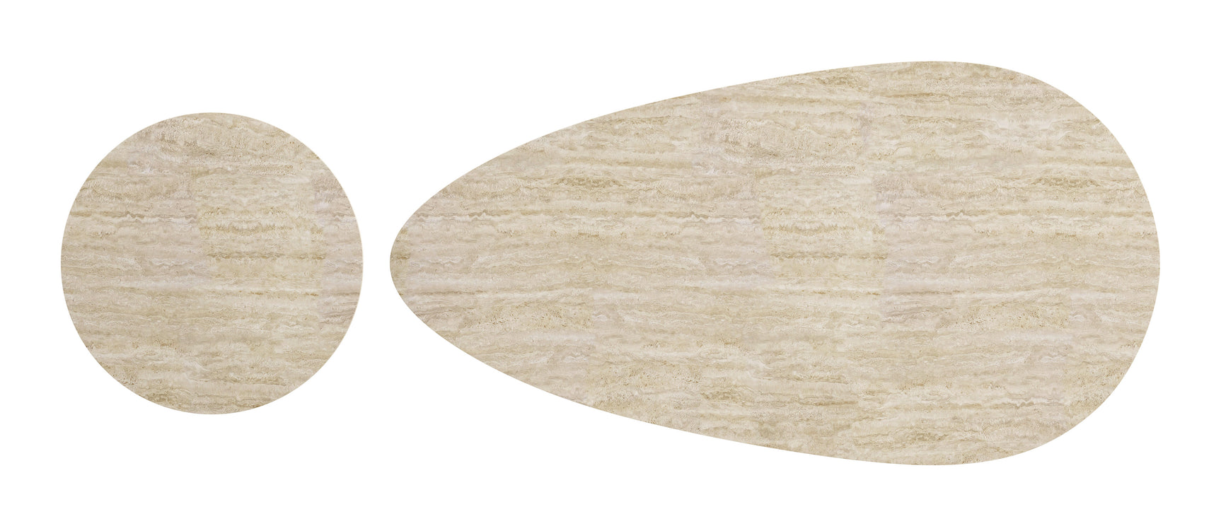 Reyes Natural & Black Coffee Table Set (2-Piece) - Ornate Home