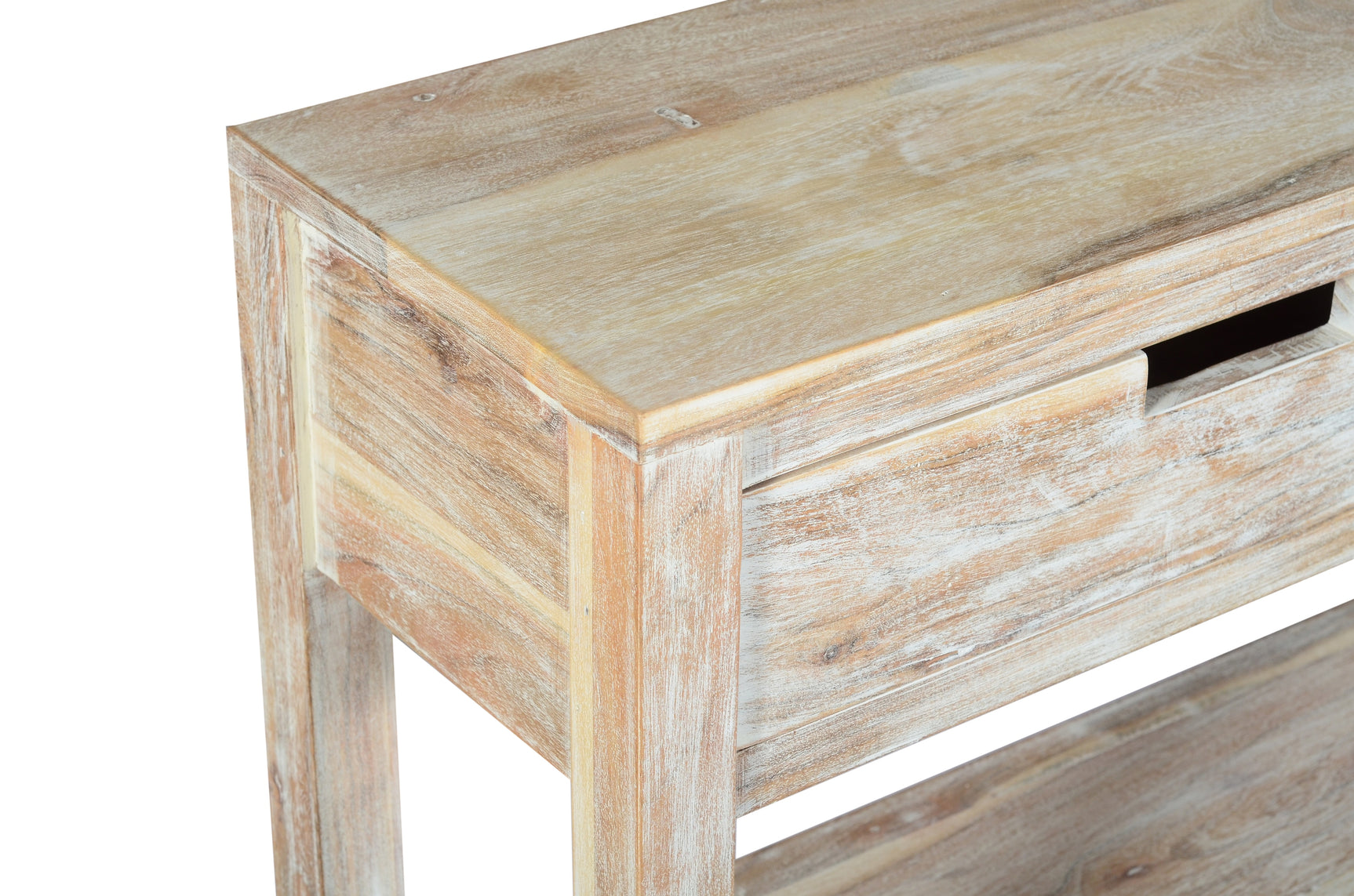 Reynolds White Wash Sofa Table - Ornate Home