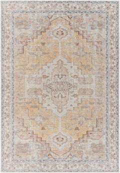 Reza Mustard Washable Rug - Clearance - Ornate Home