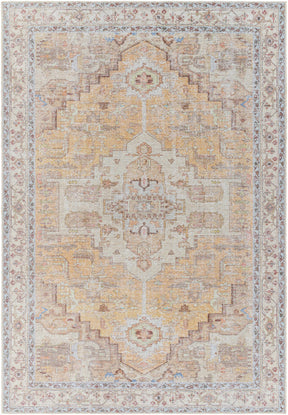 Reza Mustard Washable Rug - Clearance - Ornate Home