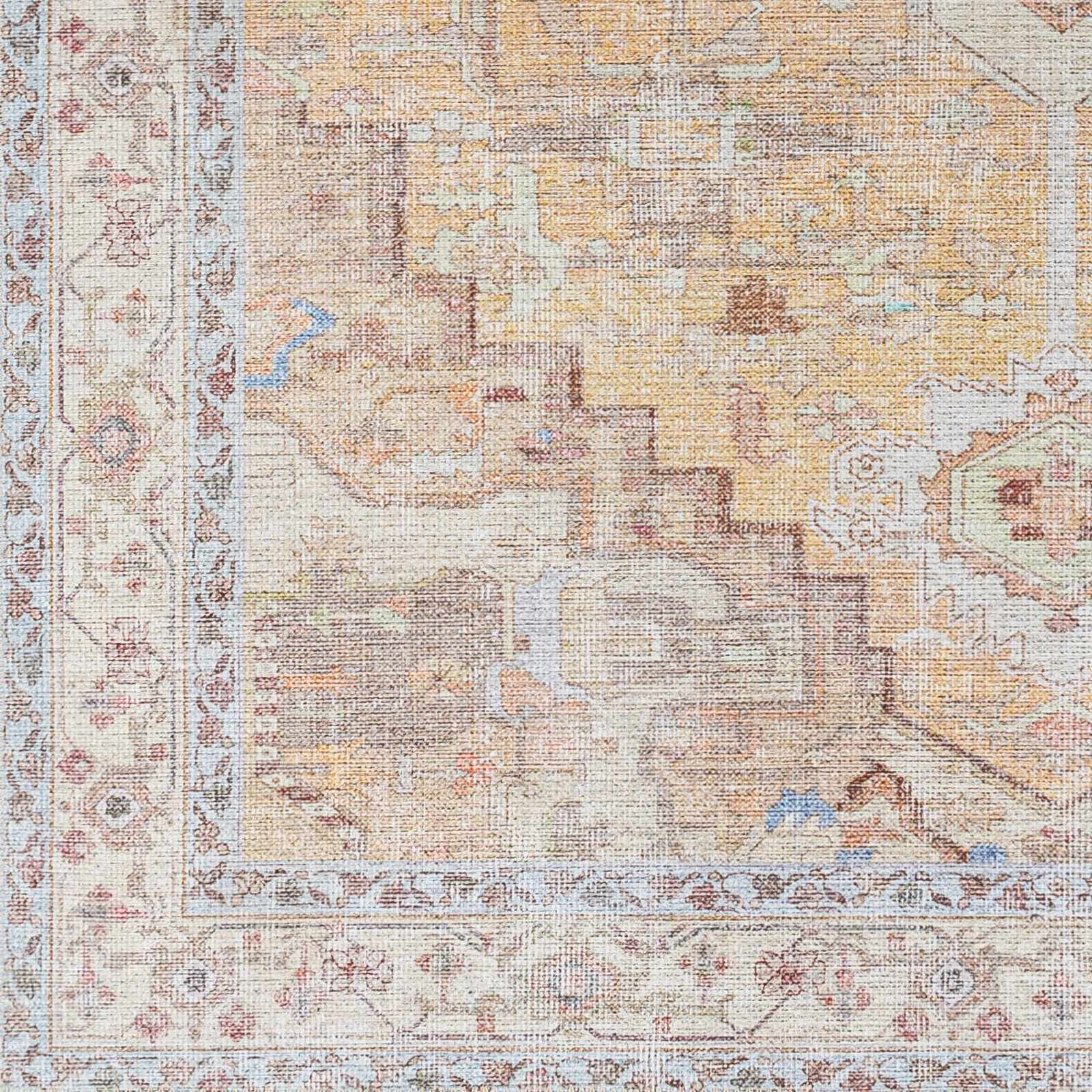 Reza Mustard Washable Rug - Clearance - Ornate Home
