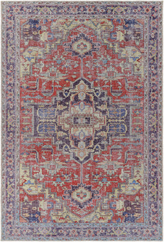 Reza Red Washable Rug - Clearance - Ornate Home