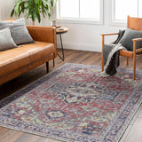 Reza Red Washable Rug - Clearance - Ornate Home
