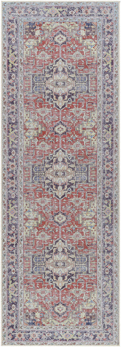 Reza Red Washable Rug - Clearance - Ornate Home