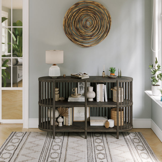 Rhapsody Black Wash 54 Accent Console - Ornate Home