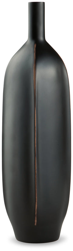 Rhaveney Black Vase (15.75"H) (Set of 3) - Ornate Home