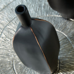 Rhaveney Black Vase (9.45" H) (Set of 3) - Ornate Home