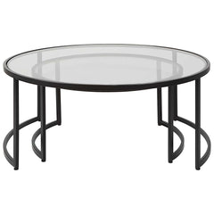 Rhea Black Nesting Coffee Tables (Set of 2) - Ornate Home