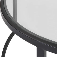 Rhea Black Nesting Coffee Tables (Set of 2) - Ornate Home