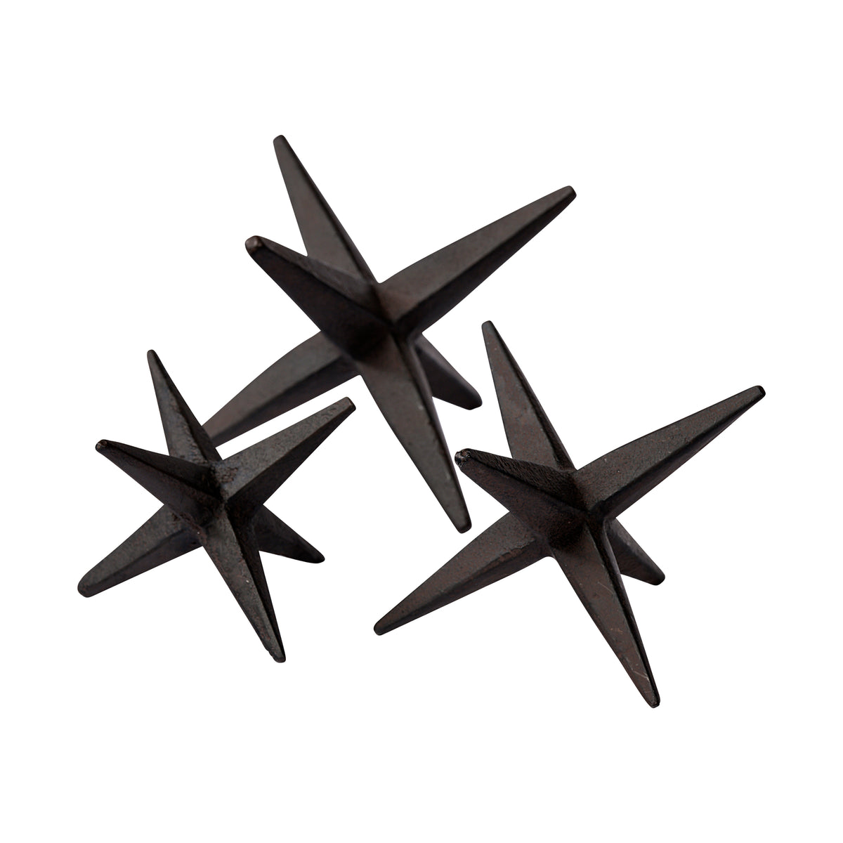 Rhea Brown Cast Iron Small, Medium & Large Jacks (Set of 3) - Ornate Home