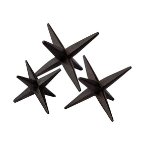 Rhea Brown Cast Iron Small, Medium & Large Jacks (Set of 3) - Ornate Home