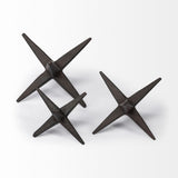 Rhea Brown Cast Iron Small, Medium & Large Jacks (Set of 3) - Ornate Home