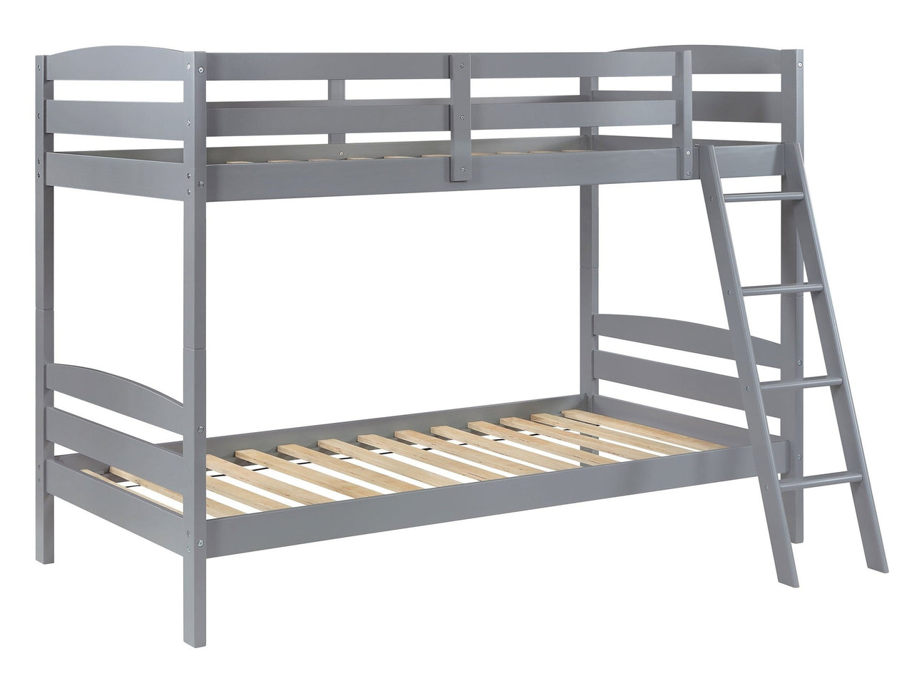 Rhea Grey Twin Over Twin Bunk Bed - Ornate Home