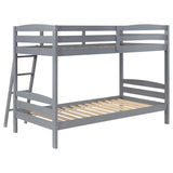 Rhea Grey Twin Over Twin Bunk Bed - Ornate Home