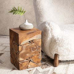 Rhea Natural Accent Table - Ornate Home