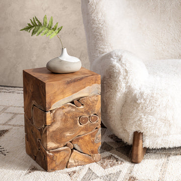 Rhea Natural Accent Table - Ornate Home