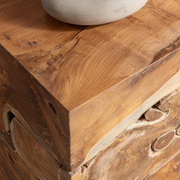 Rhea Natural Accent Table - Ornate Home