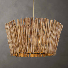 Rhea Woodtone 4 Light Wood Branch Chandelier - Ornate Home