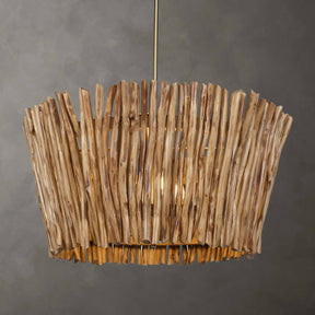 Rhea Woodtone 4 Light Wood Branch Chandelier - Ornate Home