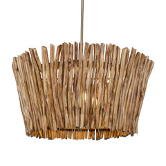 Rhea Woodtone 4 Light Wood Branch Chandelier - Ornate Home