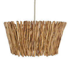 Rhea Woodtone 4 Light Wood Branch Chandelier - Ornate Home