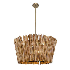 Rhea Woodtone 4 Light Wood Branch Chandelier - Ornate Home
