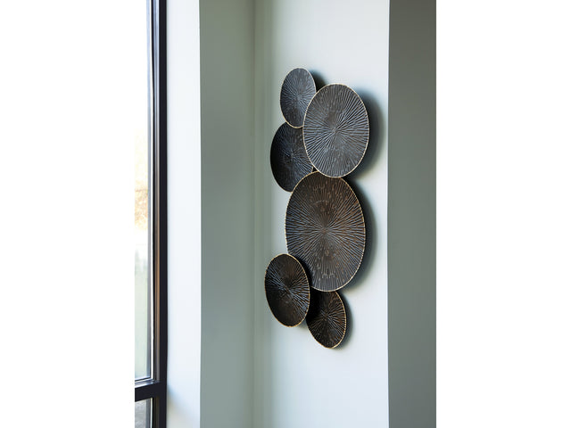 Rhetlen Black/Gold Finish Wall Decor - Ornate Home