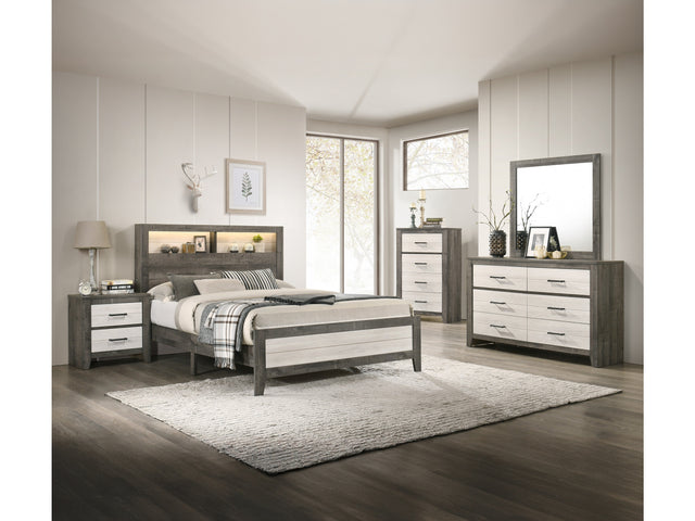 Rhett Brown/White Platform Bedroom Set - Ornate Home