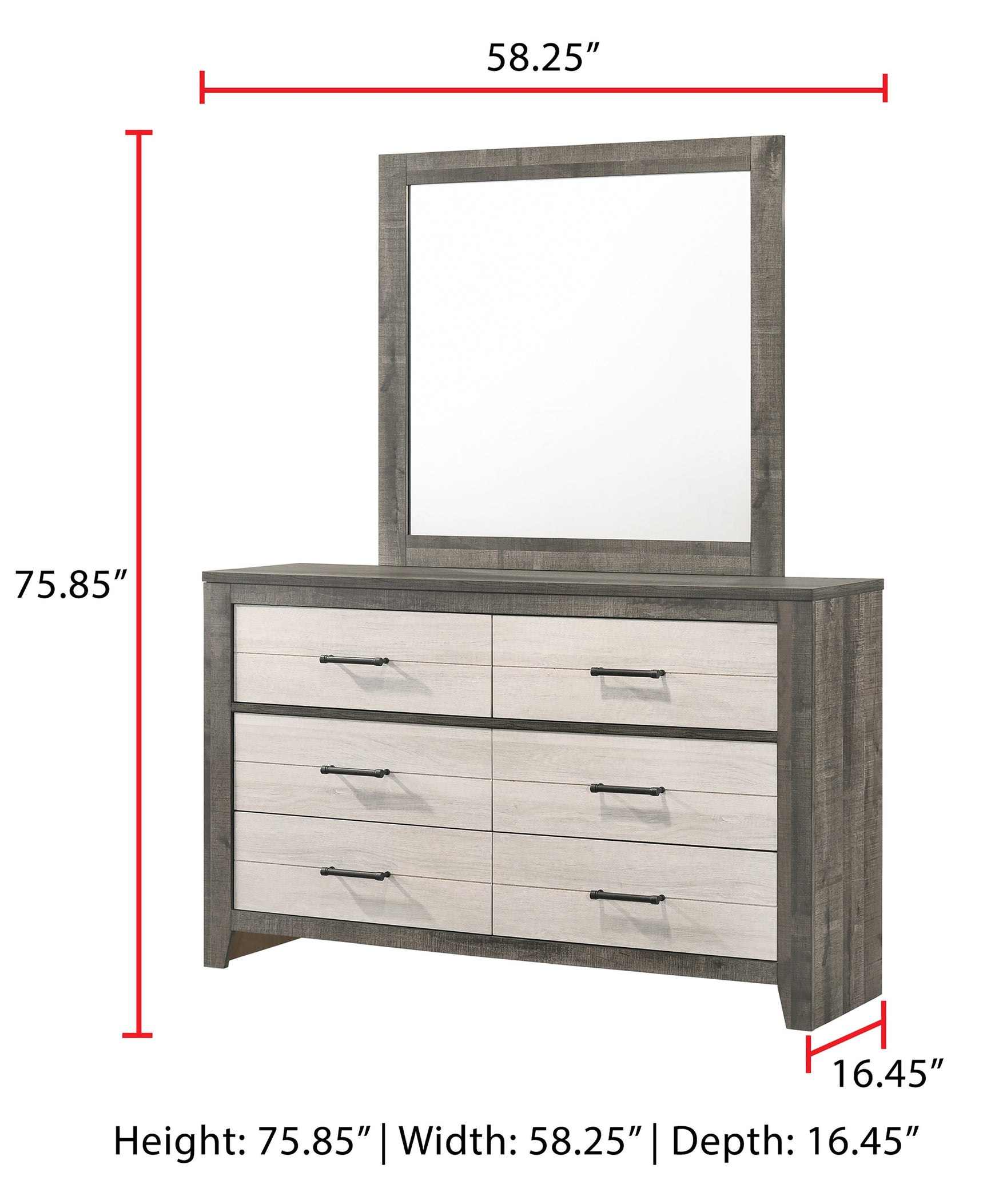 Rhett Brown/White Platform Bedroom Set - Ornate Home