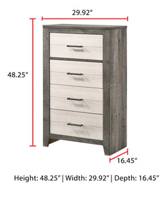 Rhett Brown/White Platform Bedroom Set - Ornate Home