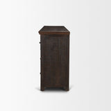 Rhett Dark Brown Reclaimed Wood 6 Drawer Cabinet