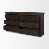 Rhett Dark Brown Reclaimed Wood 6 Drawer Cabinet