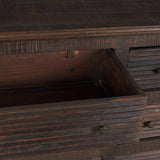 Rhett Dark Brown Reclaimed Wood 6 Drawer Cabinet