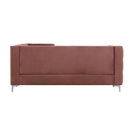 Rhett Dusty Pink Velvet Sectional Sofa - Ornate Home