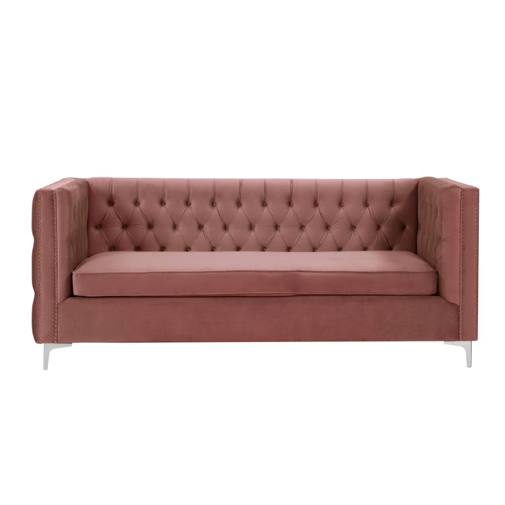 Rhett Dusty Pink Velvet Sectional Sofa - Ornate Home
