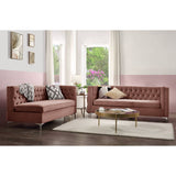 Rhett Dusty Pink Velvet Sectional Sofa - Ornate Home