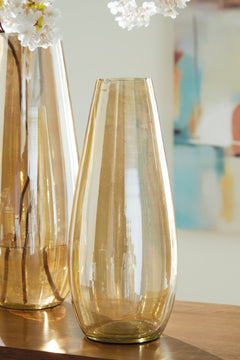 Rhettman Amber Vase (15.5" H) - Ornate Home