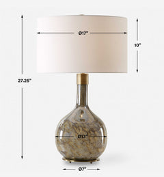Rhine Brown Glass Table Lamp - Ornate Home