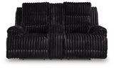 Rhine Falls Onyx DBL REC PWR Loveseat w/Console (Online Special Price) - Ornate Home