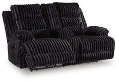 Rhine Falls Onyx DBL REC PWR Loveseat w/Console - Ornate Home