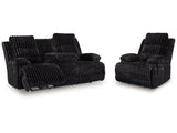 Rhine Falls Onyx Power Reclining Sofa and Power Recliner (Online Special Price) - Ornate Home