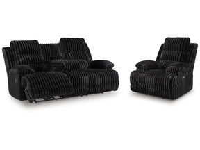 Rhine Falls Onyx Power Reclining Sofa and Power Recliner (Online Special Price) - Ornate Home