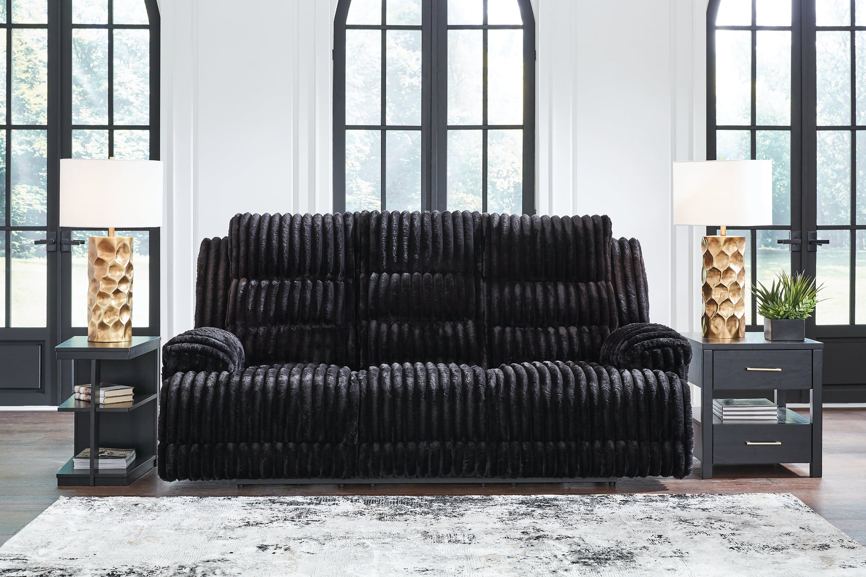 Rhine Falls Onyx Power Reclining Sofa and Power Recliner (Online Special Price) - Ornate Home