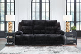 Rhine Falls Onyx Power Reclining Sofa and Power Recliner - Ornate Home