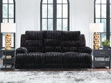 Rhine Falls Onyx Power Reclining Sofa w/Drop Down Table - Ornate Home