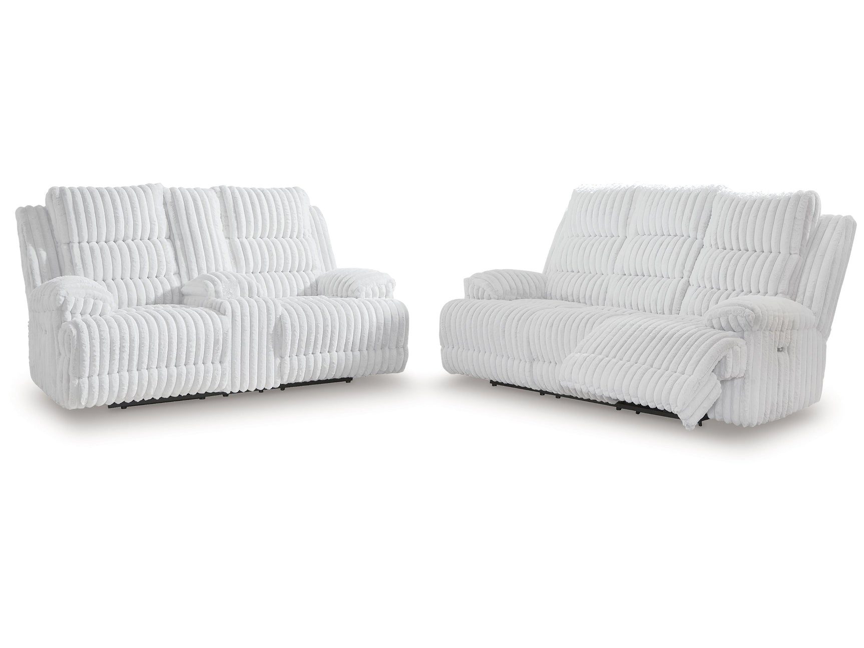 Rhines Falls Alloy Power Reclining Sofa and Loveseat - Ornate Home